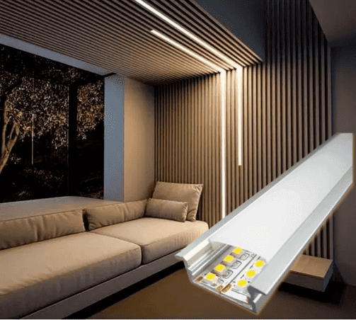 Sala com leds amaerelos